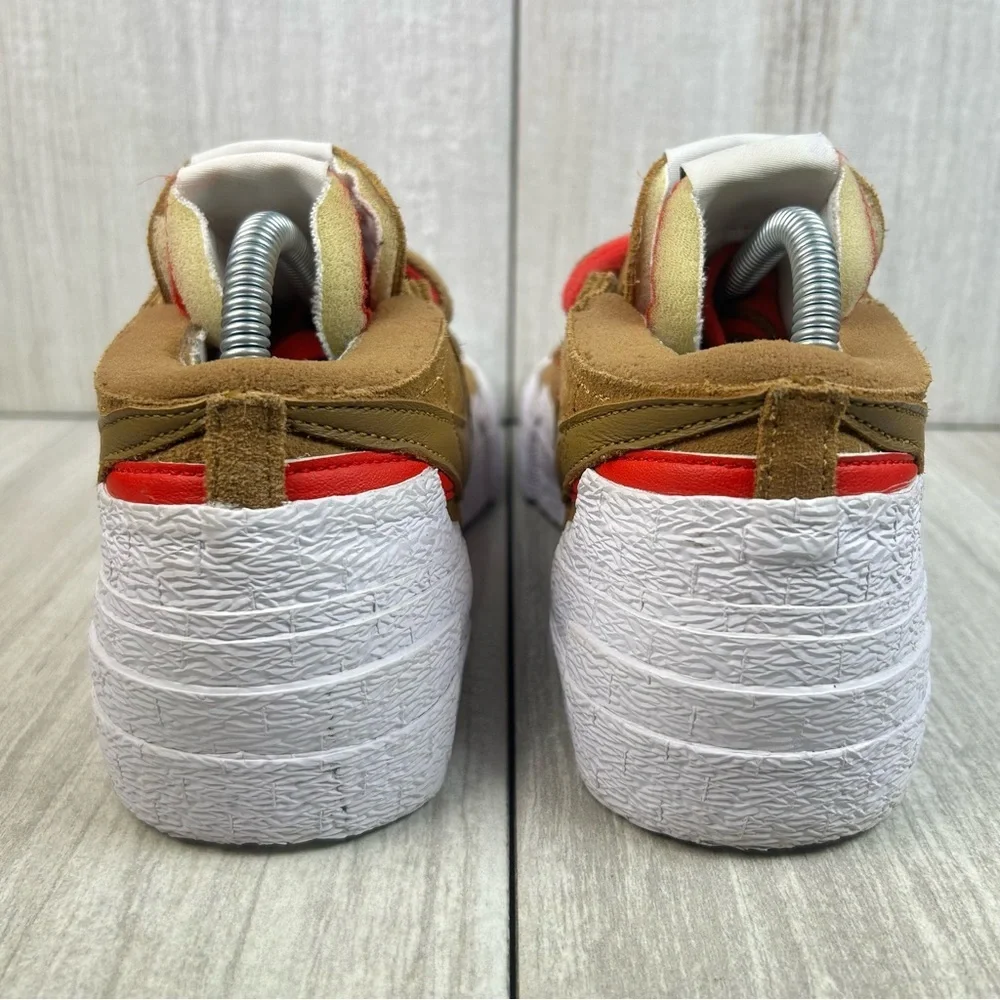 Nike Sacai Blazer Low British Tan Sneakers Casual Shoes Men’s Size 7 Womens 8.5 - Picture 8 of 11